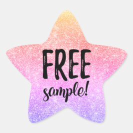無料サンプルグリッターラベル 星シール