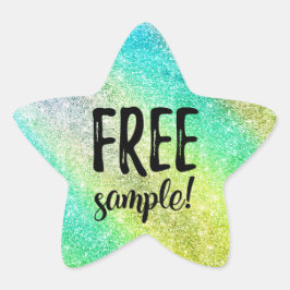 無料サンプルグリッターラベル 星シール