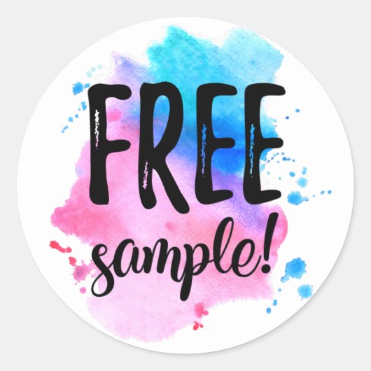 無料サンプルラベル ラウンドシール (正面)