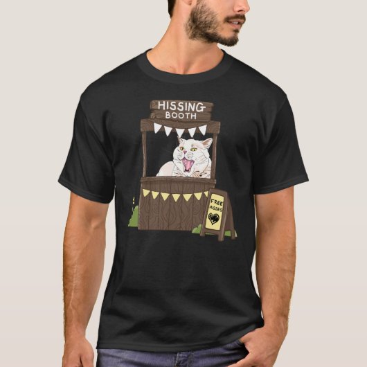 無料シューシュー猫 シューッと鳴くブース 1 Tシャツ (正面)