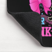 無料スローまたはピンクの湾曲妊娠ピンクまたは青 マウスパッド (コーナー)