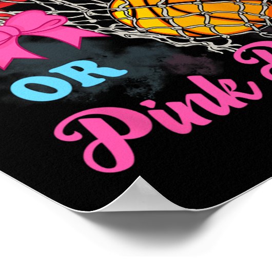 無料スローまたはピンクの湾曲妊娠ピンクブルージェンド ポスター (角)