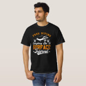 無料ダイビングその他すべて海フリーダイバー Tシャツ (正面フル)