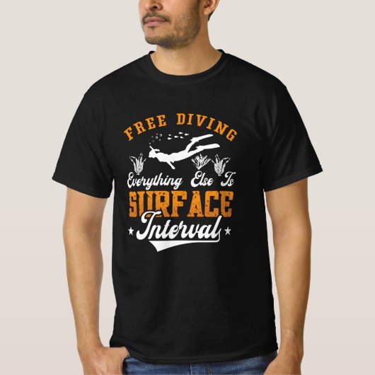 無料ダイビングその他すべて海フリーダイバー Tシャツ (正面)