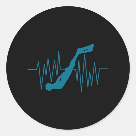 無料ダイブハートビートフリーダイバーフリーダイビングアプネア ラウンドシール (正面)