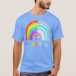 無料ダディーハグゲイプライドLGBTQ LGBT Rainbow Fathe Tシャツ