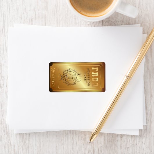 無料チケット1つの誕生日パーティーヴィンテージを許可 ラベル (インサイチュ)