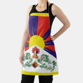 無料チベット国旗 エプロン (インサイチュ)