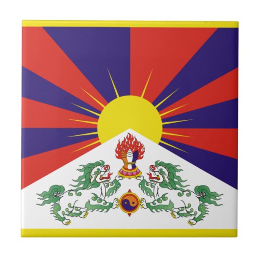 無料チベット国旗 タイル (正面)