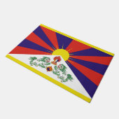 無料チベット国旗 ドアマット (アングル)