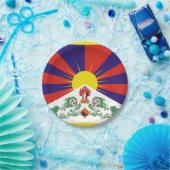 無料チベット国旗 ペーパープレート (パーティー)