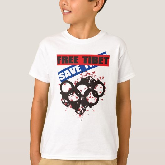 無料チベット!チベ救ット! Tシャツ (正面)