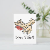 無料チベット！ ポストカード (スタンド正面)