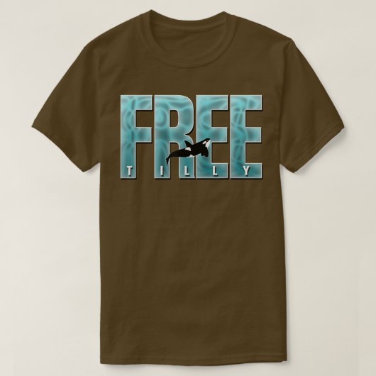 無料ティリー黒魚キラーホエールオルカザWh Tシャツ (デザイン正面)