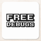 無料デバッグ スクエアペーパーコースター (正面)