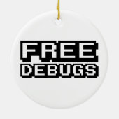 無料デバッグ セラミックオーナメント (裏面)