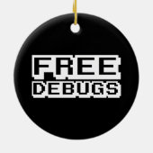 無料デバッグ セラミックオーナメント (裏面)