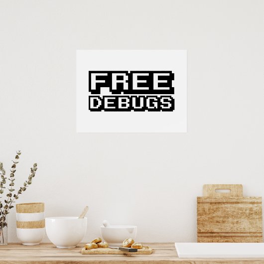 無料デバッグ ポスター (キッチン)