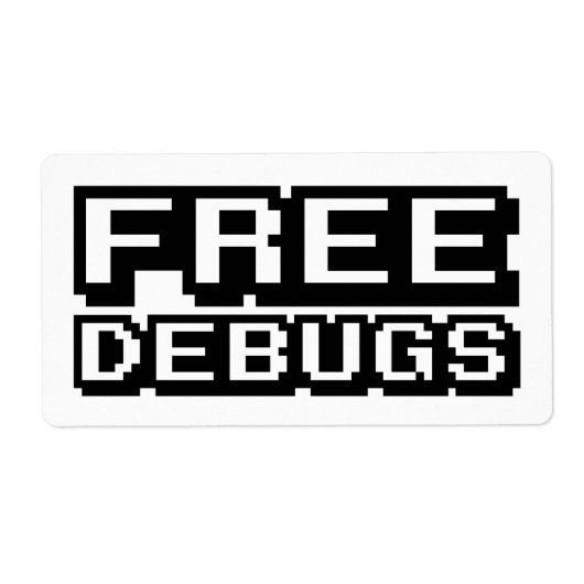 無料デバッグ ラベル (正面)