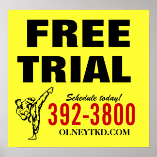 無料トライアル空手ポスター ポスター