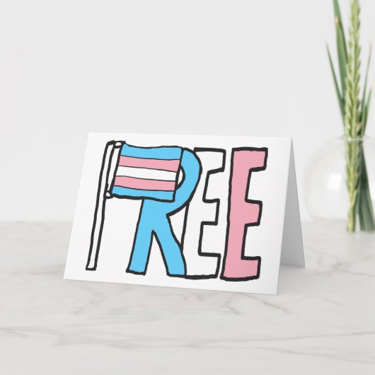 無料トランス権利フラグ カード (正面)