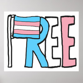 無料トランス権利フラグ ポスター