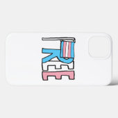 無料トランス権利フラグ Case-Mate iPhoneケース (裏面 (横))