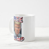 無料ドナルドトランプ2024 | Mugshot Mag コーヒーマグカップ (正面左)