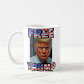 無料ドナルドトランプ2024 | Mugshot Mag コーヒーマグカップ (左)