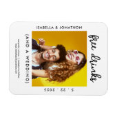 無料ドリンクおもしろいの日付の写真カードを保存 – 3x4" マグネット (横)