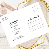 無料ドリンクおもしろいウェディングカジュアル日付を保存 ポストカード