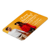 無料ドリンクおもしろいウェディングカジュアル日付を保存 マグネット (左側)