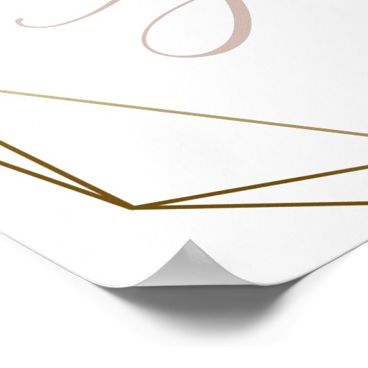 無料ドリンクおもしろいバーメニュー記号ピンク金ゴールド ポスター (角)