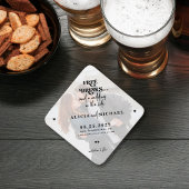 無料ドリンクおもしろい写真の結婚式の日付を保存 ペーパーコースター