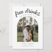 無料ドリンクことわざI do Archフォトビーチ結婚式 セーブザデート (正面)