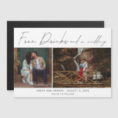 無料ドリンクと結婚の写真デートを保存 (正面/裏面)