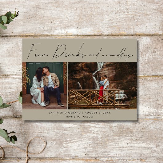 無料ドリンクと結婚の写真デートを保存 セーブザデート