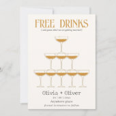 無料ドリンクのカクテルフォト結婚ズ セーブザデート (正面)