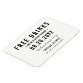 無料ドリンクウェディング日付磁石を保存 マグネット (左側)