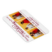 無料ドリンクウェディング日付3フォトマグネットを保存 マグネット (右側)