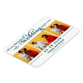 無料ドリンクウェディング日付3フォトマグネットを保存 マグネット (左側)