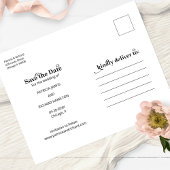 無料ドリンクカジュアル結婚式の日付を保存する3写真 ポストカード