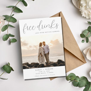 無料ドリンクビーチ先結婚式の写真 セーブザデート