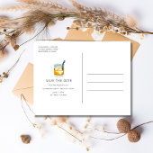 無料ドリンク予算の結婚式の日付を保存 案内ポストカード