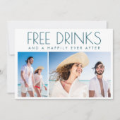 無料ドリンク付き2枚写真ビーチウェディング セーブザデート (正面)