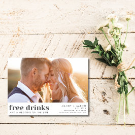 無料ドリンク写真の結婚式の日付を保存 セーブザデート