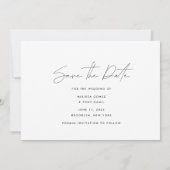 無料ドリンク写真の結婚式の日付を保存 セーブザデート (裏面)