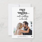 無料ドリンク写真結婚の数 セーブザデート (正面)