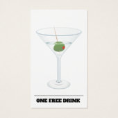 無料ドリンク券チケットバートークンカード (裏面)