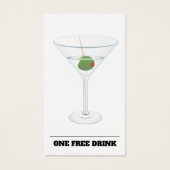 無料ドリンク券チケットバートークンカード (正面)